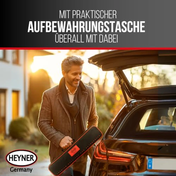 HEYNER® Scherenwagenheber MultiLift L PRO 2 t für VW ID.7 Gen 1 (2023–) – runder Sattel, 360° Gummiauflage, Hub 125–470 mm, 17 mm Ratsche, Standfuß 30×8 cm, bis −50 °C – Bild 7