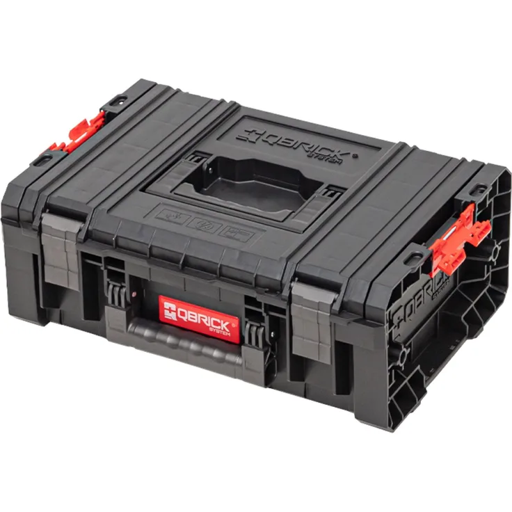 QBRICK System Werkzeugkoffer Qbrick System PRO Technician Case 2.0 stapelbar 450 x 332 x 171 mm, Schwarz