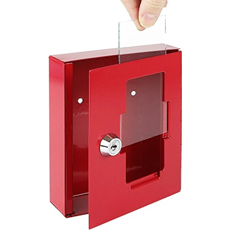 HMF 1021-03 Notschlüsselkasten mit Glasbruchhammer, 15,0 x 12,0 x 4,0 cm, RAL 3001 rot – Bild 4