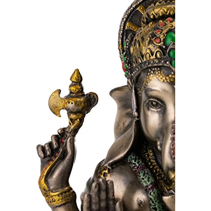 Ganesh (Ganesha) Hindu Elephant God of Success Real Bronze Powder Cast Statue, 7 1 4-inch by Veronese – Bild 6