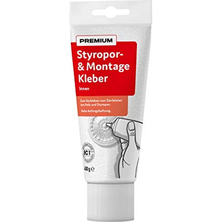 Wilckens Styropor und Montage Kleber 400g weiß weiss Styroporkleber Montagekleber - Zum Verkleben von Zierleisten aus Holz und Styropor