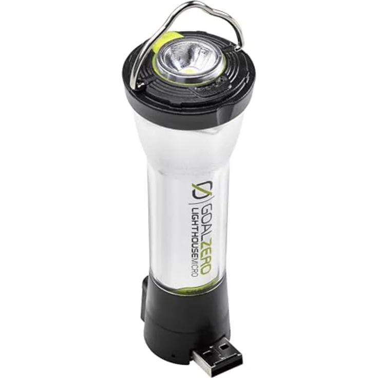 Goal Zero 32008 Lighthouse Micro Charge LED Camping-Leuchte 120lm akkubetrieben 87g Schwarz, Gelb