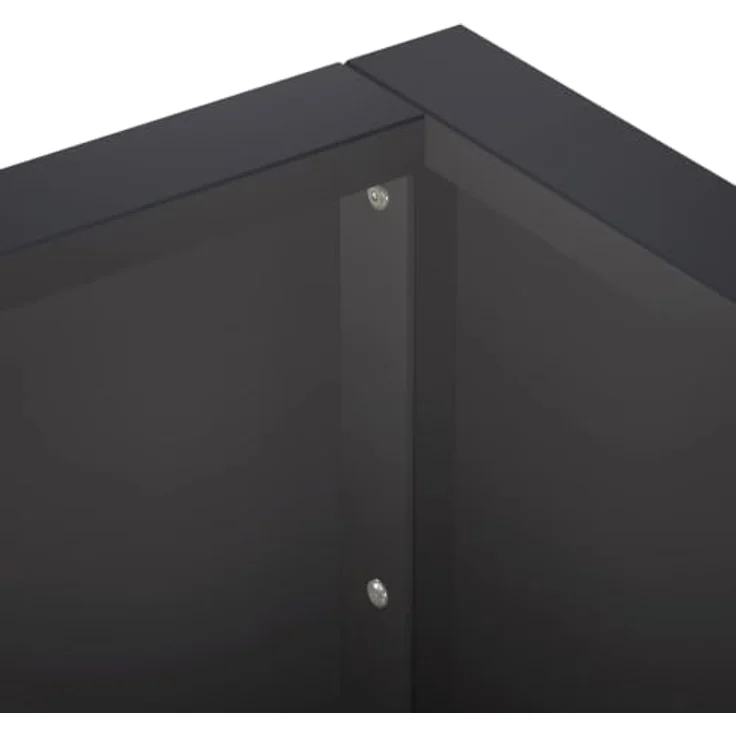 vidaXL Beetumrandung Stützmauer, 4 Stück, 100 x 100 x 30 cm, modulare Stahlkonstruktion, wetterbeständig, schwarz – Bild 4