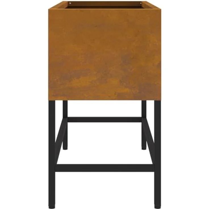 vidaXL Hochbeet aus Cortenstahl, rechteckig 60x26x45 cm, braun, wetterfest, für Innen- und Außenbereiche – Bild 7
