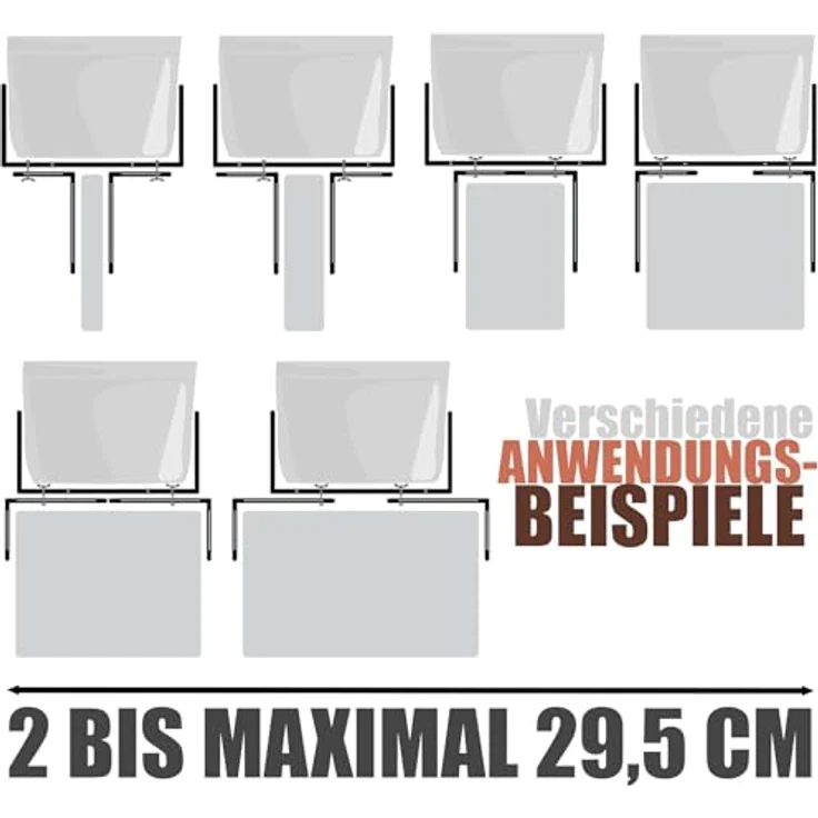 4 Paar Blumenkastenhalter terrakotta Standard H-Form Kasten Halter Balkonkastenh – Bild 6