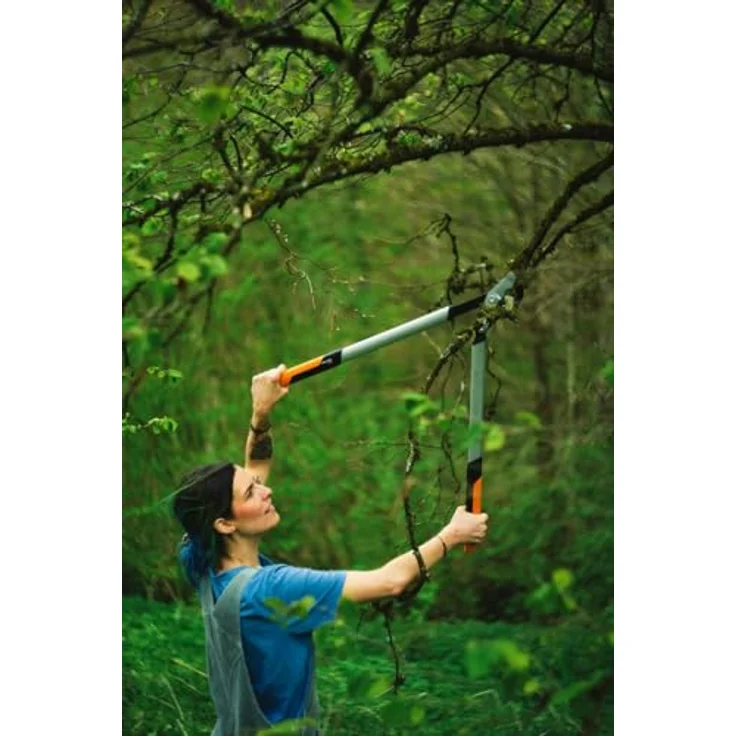 Fiskars PowerGear X Bypass-Getriebeastschere für frisches Holz, Antihaftbeschichtet, Gehärteter Präzisionsstahl, Länge 80 cm, Schwarz-Orange, LX98-L, 1020188 – Bild 6