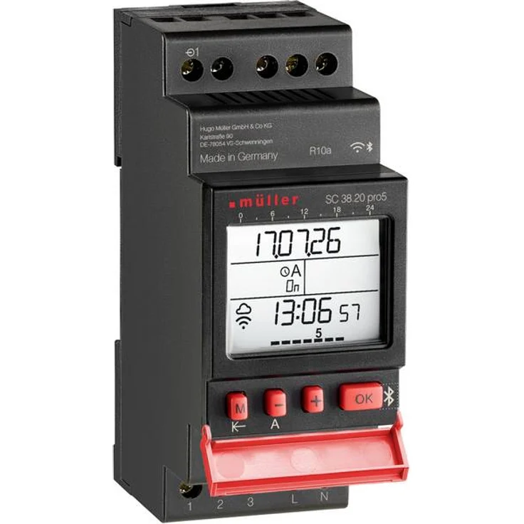 Müller SC 38.10 pro5, digitale Zeitschaltuhr für 12V/24V DC/AC, 600W, programmierbar via App und Astro-Funktion