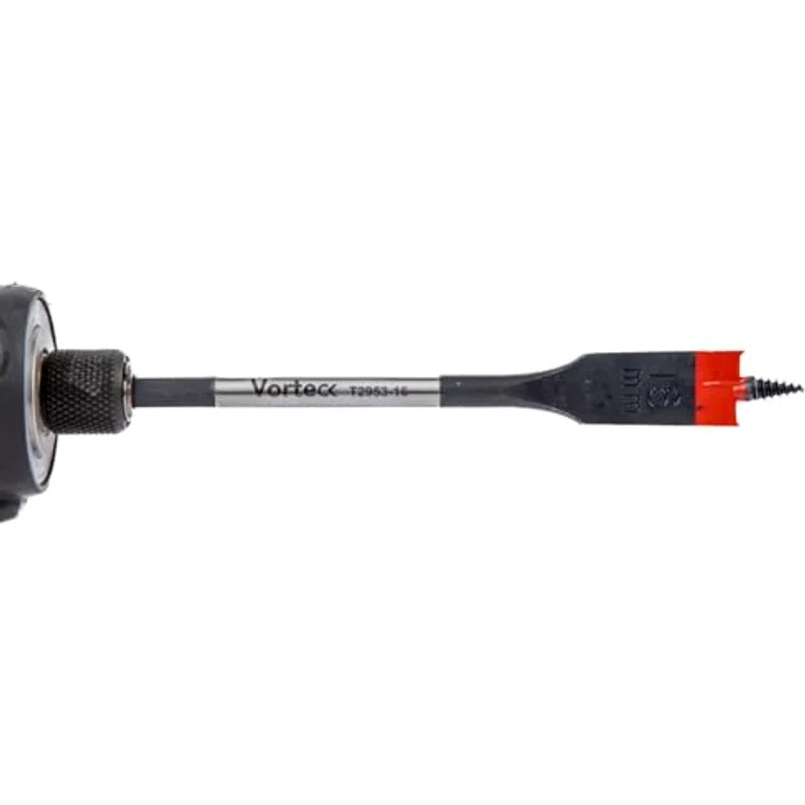 C.K Tools Vorteck Flachfräsbohrer 16 mm x 152 mm, Selbstziehende Gewindespitze, 1/4 Zoll Hex Quick Lock Schaft, Carbonstahl, für Holz und Kunststoff, CK T2953-16 – Bild 4