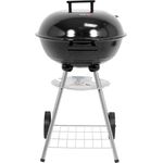 LUND Holzkohlegrill 41 cm, Kugelgrill mit Deckel, Campinggrill in Schwarz