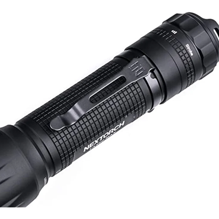 Nextorch TA30C MAX, taktische Taschenlampe mit 3000 ANSI Lumen, USB-C Akku 5000mAh, wasserdicht IPX8, stroboskopfähig, schwarz – Bild 5
