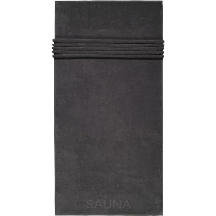 Cawoe Pure 6501, Saunatuch in Grau, 80x200 cm, hochwertiger Frottier für Freizeit und Wellness
