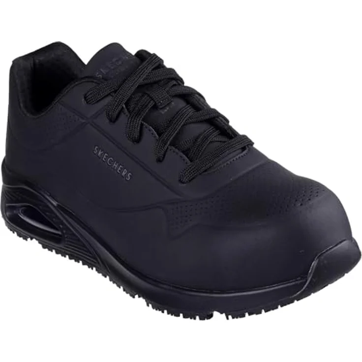 Skechers Herren Sicherheitssneaker UNO SR - DOLTIN 200177EC BLK, ESD-fähiger Arbeitsschuh mit rutschfester Laufsohle, schwarz, Größe 45 EU – Bild 1