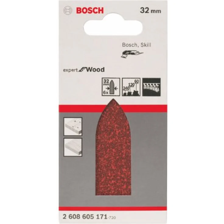 Bosch Pro 6tlg. Schleifblatt-Set für Dreieckschleifer Holz und Farbe (32 mm, Körnung 60/120/240, C430) - Preisvergleich – Bild 3