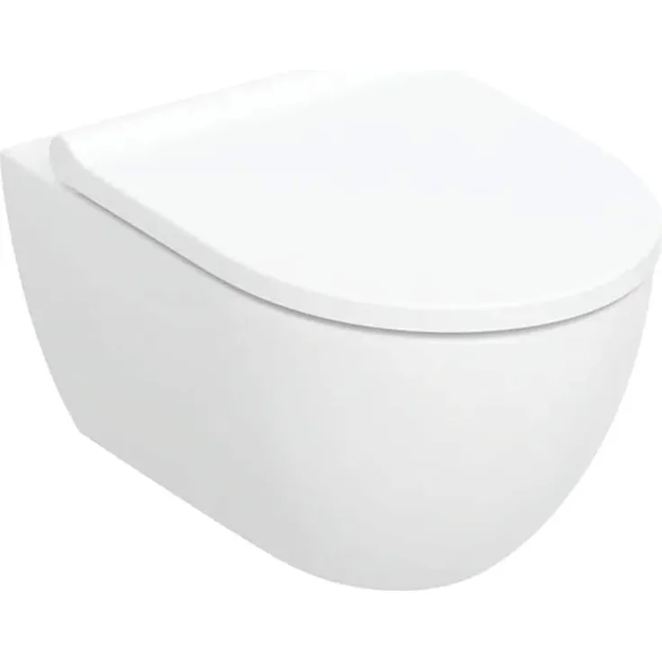 Geberit Acanto Set Wand-WC + Bidet, weiss KeraTect, Spülrandlos, TurboFlush-Spültechnik