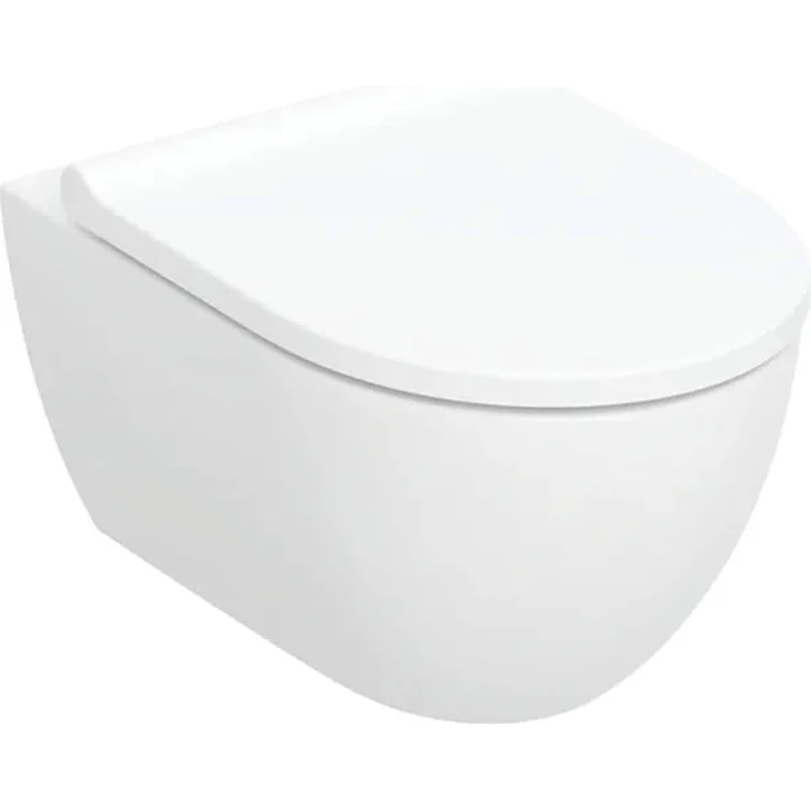 Geberit Acanto Set Wand-WC + Bidet, weiss KeraTect, Spülrandlos, TurboFlush-Spültechnik