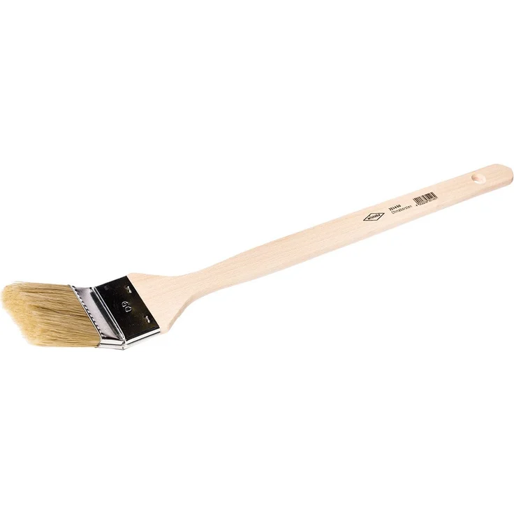 Wistoba Heizkörperpinsel, 25 mm breit, natur, Holz mit Polyester Naturborsten
