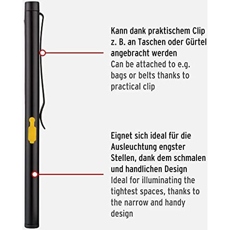 Brennenstuhl LED Akku Handlampe PL 200 A/LED Taschenlampe Mit COB LED (200lm, Inklusive USB-Ladekabel, Bis Zu 12h Leuchtdauer, Werkstattlampe COB Mit Magnet Und Clip) – Bild 3