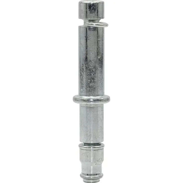 WAGNER Reduzierstift 2tlg. - Ø 8,5 / 8 mm x Höhe 15/26/45 mm, Stahl verzinkt - für Möbelrolle / Möbelgleiter mit Aufnahme 8 mm - Klemmring, blau