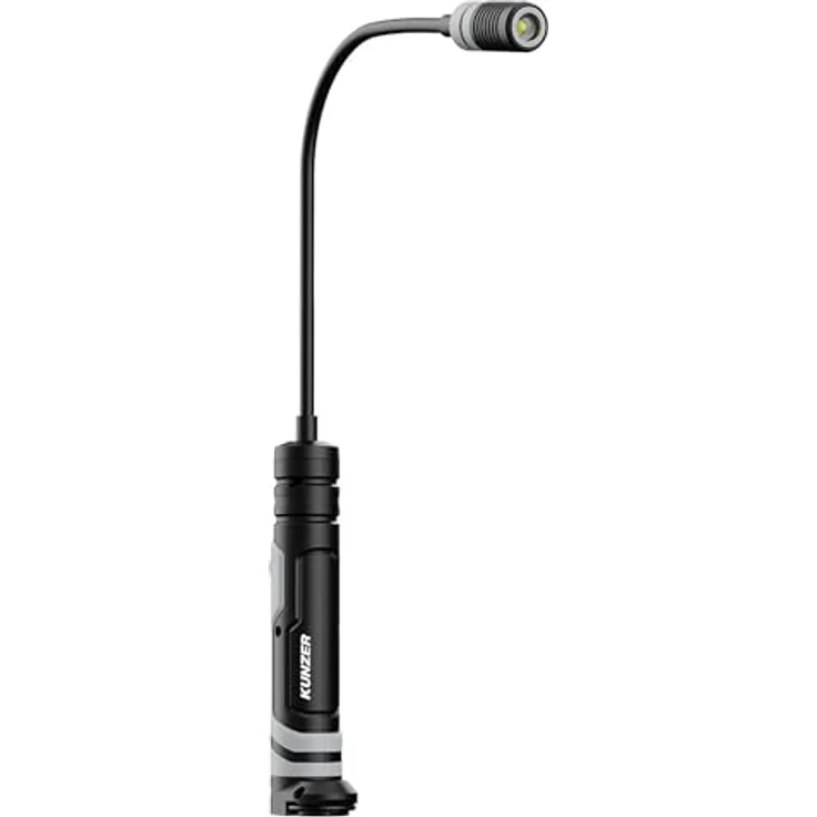 Kunzer PL-061 Arbeitslampe mit LED-Technik und flexiblem Schwanen-Hals - 300 lm Lichtstärke, 7 h Leuchtdauer - dimmbar – Bild 1