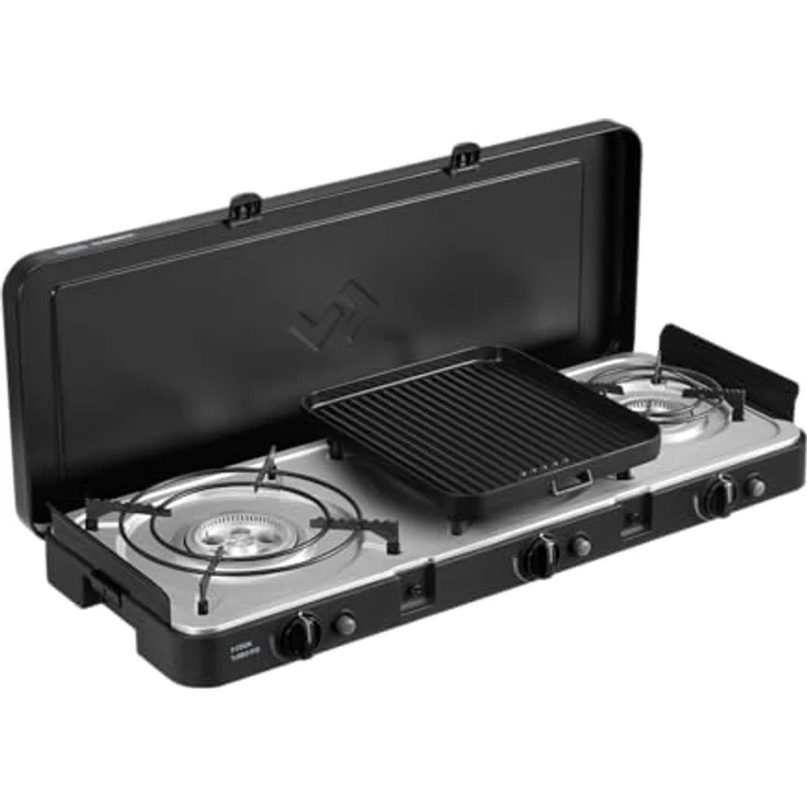 Cadac 3 Cook Turbo FFD Deluxe, Multifunktionaler Gaskocher mit 3 Brennern und Sicherheitsabschaltung, 30mbar – Bild 2