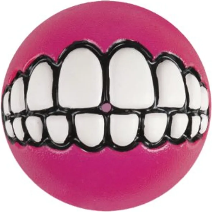 Rogz Grinz Hundespielzeug, Ballform, klein, 4,9 cm, Pink
