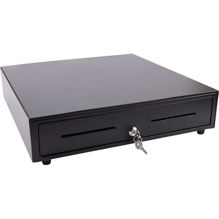OLYMPIA OFFICE Geldkassette XLD 460A, Metall Kassenschublade mit 8 Münzfächern, 4 Scheinfächern, schwarze Geldlade mit Schloss und Mikroschalter – Bild 4