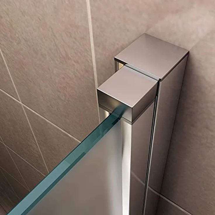 i-flair Duschtür 89-92 cm, 185 cm Höhe, satiniertes 6 mm Sicherheitsglas, mit Edelstahlgriffen und Nano-Beschichtung – Bild 7