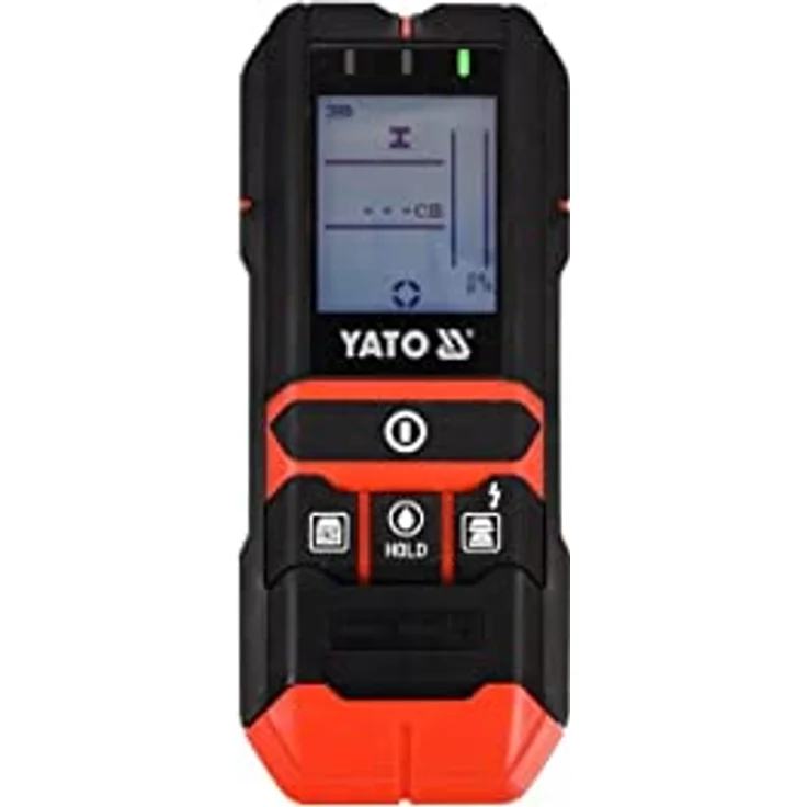 YATO YT-73138 Metalldetektor, LCD-Anzeige, geeignet für Metallortung bis 0,12 m, kompakt 77 mm breit – Bild 3