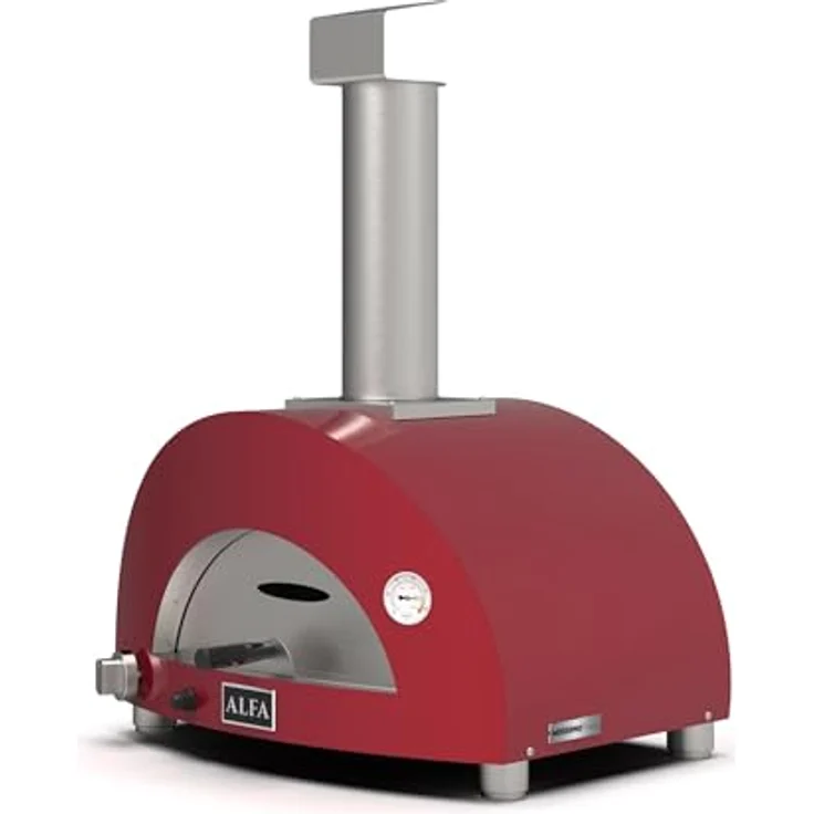 Alfa Forni Gas Pizzaofen Moderno 1 Pizza Rot - Backt 1 Pizza in 90 – Bild 2