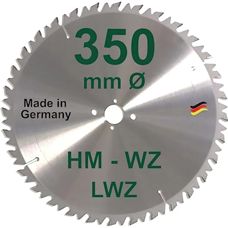 HM Sägeblatt 350 x 30 mm LWZ Hartmetall Präzision Kreissägeblatt 350mm Wechselzahn mit Spanabweiser für Naturholz Brennholz Hartholz Leimholz Wippsäge Kreissäge Kappsäge Gehrungssäge Brennholzsäge