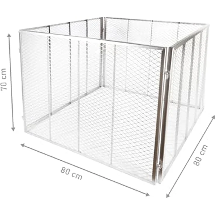 Nativ Garten Komposter 80x80x70 cm, Metallkomposter mit 448 Liter Volumen, Drahtkomposter für eigenen Kompost, Metall Komposter als Kompostsieb nutzbar, Kompostierer für Komposterde – Bild 2