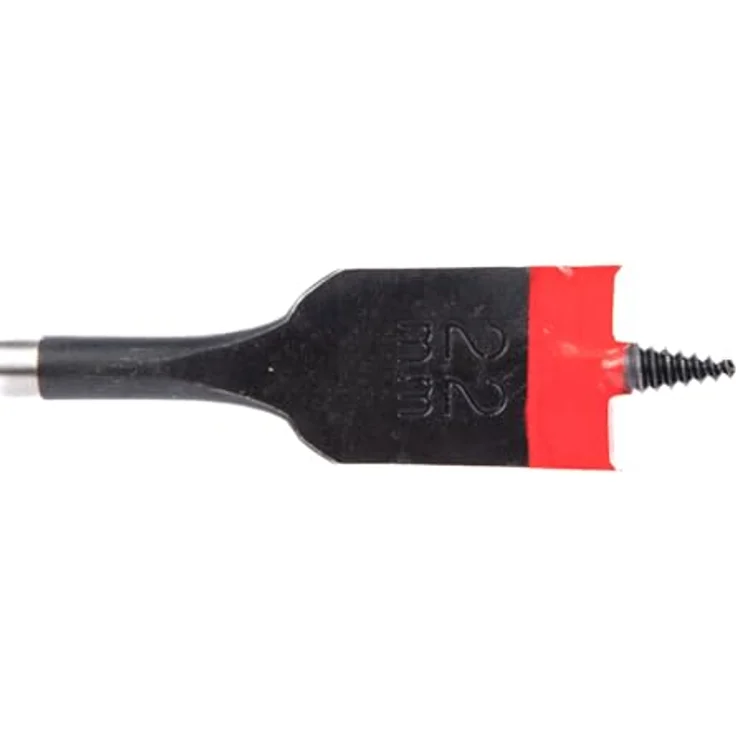 C.K Tools Vorteck Flachfräsbohrer 22 mm x 152 mm, Selbstziehende Gewindespitze, 1/4 Zoll Hex Quick Lock Schaft, Carbonstahl, für Holz, Kunststoff und Verbundstoffe – Bild 3