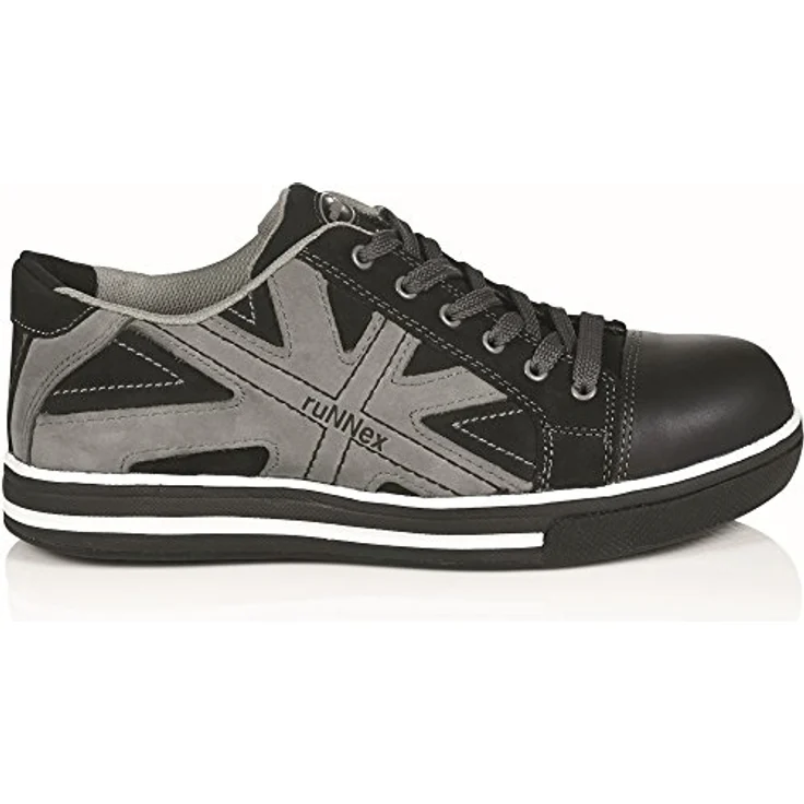 ruNNex RUNNEX® S3-Sicherheitshalbschuhe SportStar, hydrophobiertes Nubuk- und Glattleder, rutschfeste Gummilaufsohle, Alu-Protection Kappe, metallfreier Durchtrittschutz – Bild 2