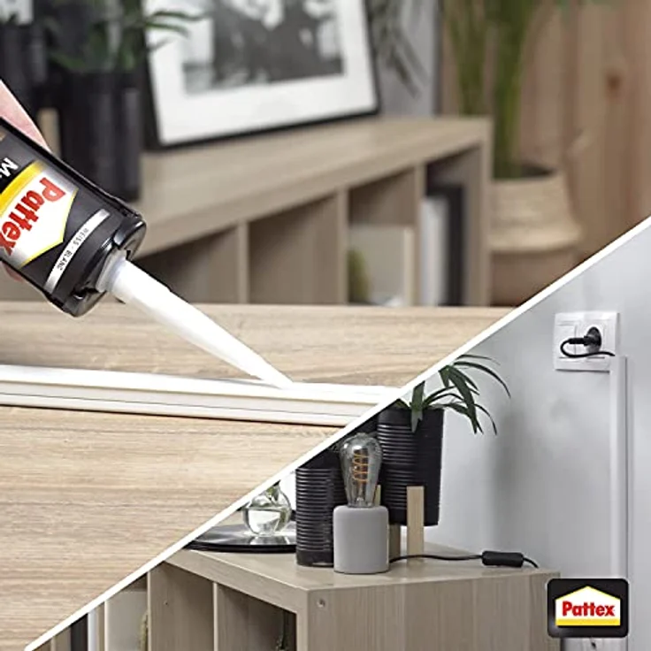 Pattex Montagekleber All Materials, stark haftender Alleskleber, Kraftkleber für innen & außen, Kleber für saugende und nichtsaugende Materialien, 1 x 450g – Bild 5