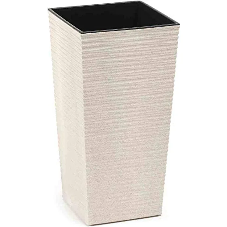 Siena Garden Pflanzgefäß ECO Nizza weiß 30x30x57,0 cm