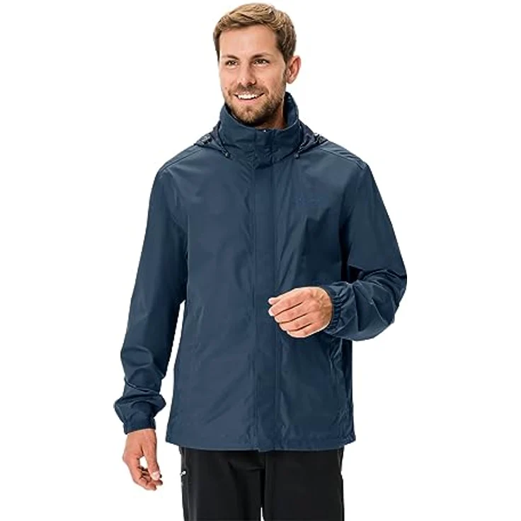 VAUDE MEN'S ESCAPE LIGHT JACKET, Outdoorjacke mit wasserabweisendem Material, atmungsaktiv, schwarz – Bild 2
