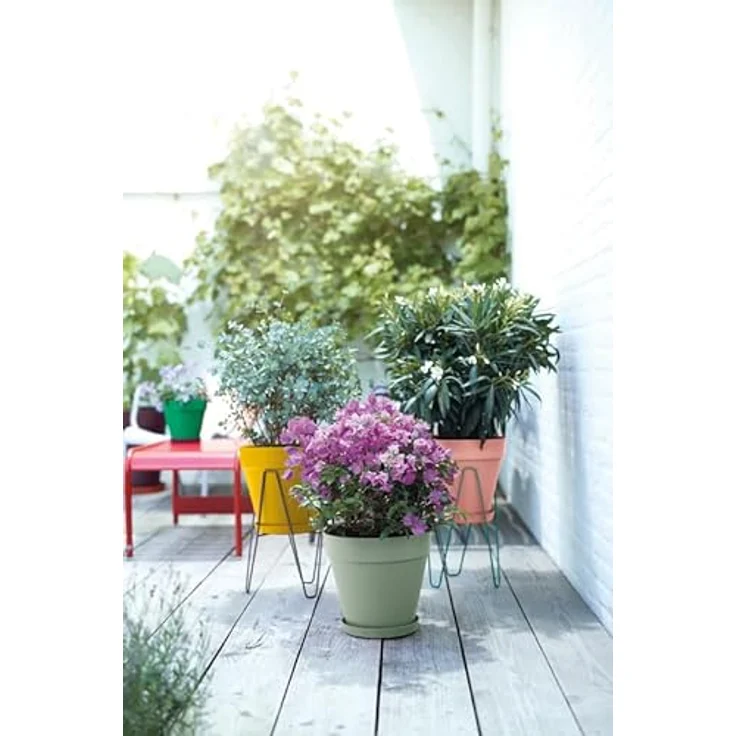 elho Loft Urban Untersetzer Rund 17, Untersetzer für Außen - Ø 17.3 x H 2.4 cm, Grün/Pistazien Grün, aus recyceltem Plastik – Bild 4