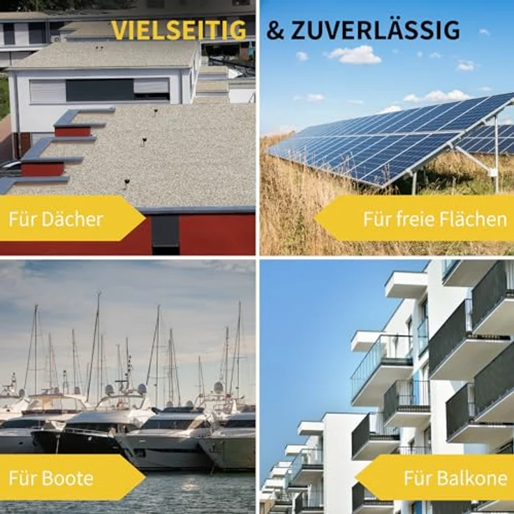 Avoltik Solarpanel Halterung 48 Zoll / 118cm I 2x Halterung für Solarmodule aus robustem Aluminium I Dachhalterung für Solarmodule mit Montageset I Solarmodul Halterung mit verstellbarem Winkel, Grau – Bild 3