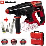 Einhell Akku-Bohrhammer TE-HD 18/20 Li-Solo 18V + Bosch Set SDS Meißel l Bohrer, kraftvoller Bohrhammer für Holz, Beton und Metall - Preisvergleich