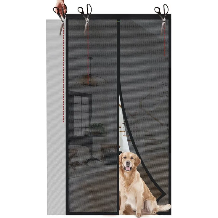 Sekey Insektenschutz-Tür Magnet Fliegengitter, zuschneidbar bis 195 cm für Balkon- und Terrassentüren, 230 x 200 cm