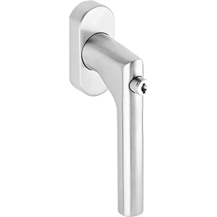 Ck-türbeschläge New Orleans V3, abschließbarer Fenstergriff aus V2A Edelstahl in Metallic, Stiftlängen 30 mm, 35 mm, 43 mm, mit integriertem Schließzylinder