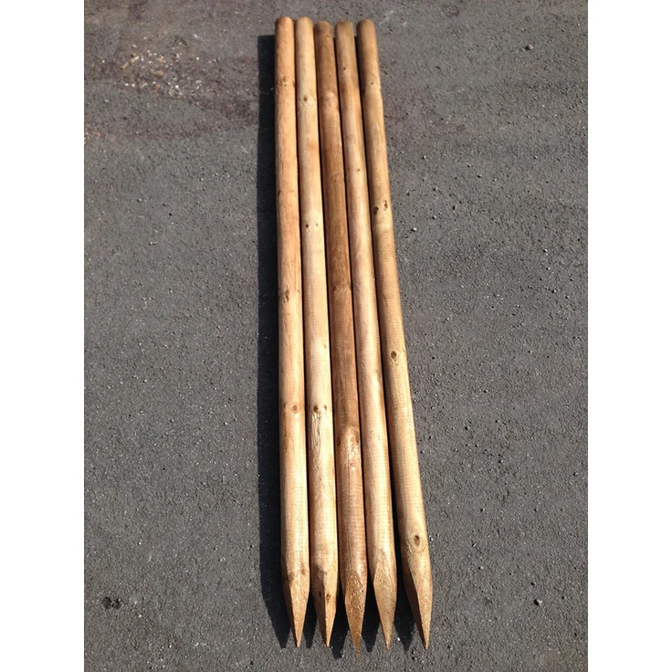 1 Stk HOLZPFAHL Rungpfahl 6cm Ø x 175cm, Baumpfahl für Zaun Gartenzaun – Bild 3