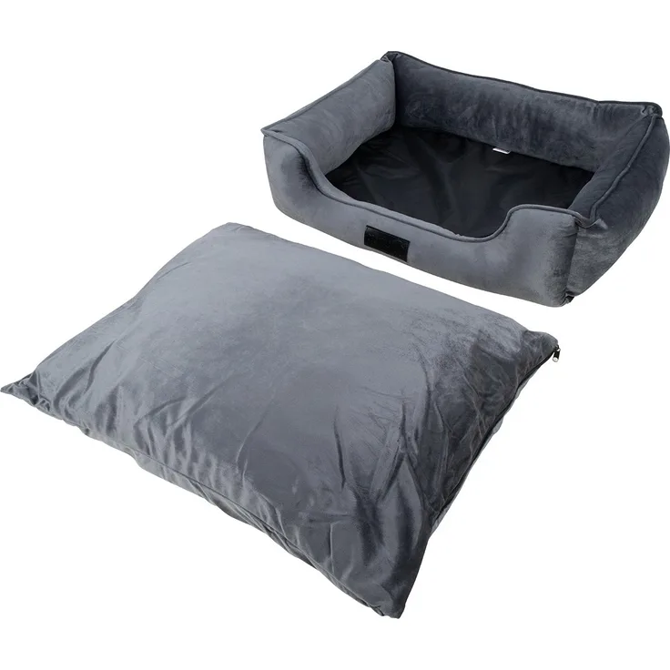 District 70 Hundebett Veluro grau 60x50x18cm