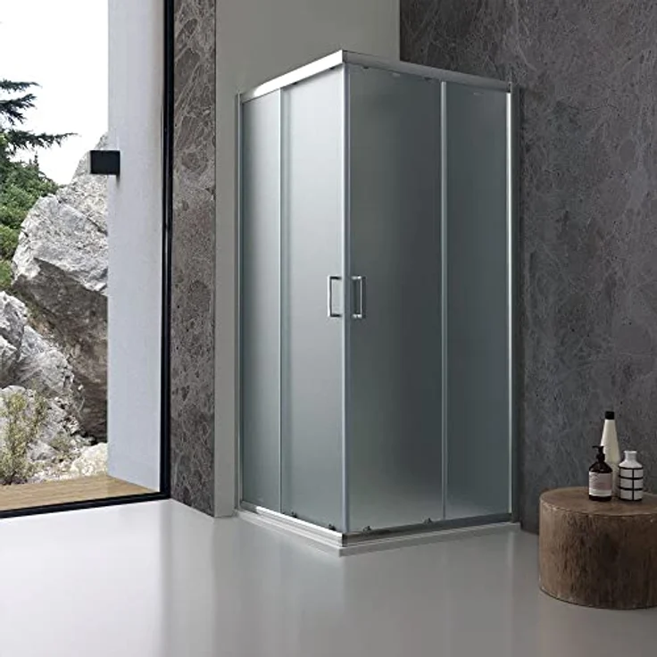 Quadratische Duschkabine 80 × 80 Modell Giada Mit Mattem 6 Mm Kristallglas – Bild 1