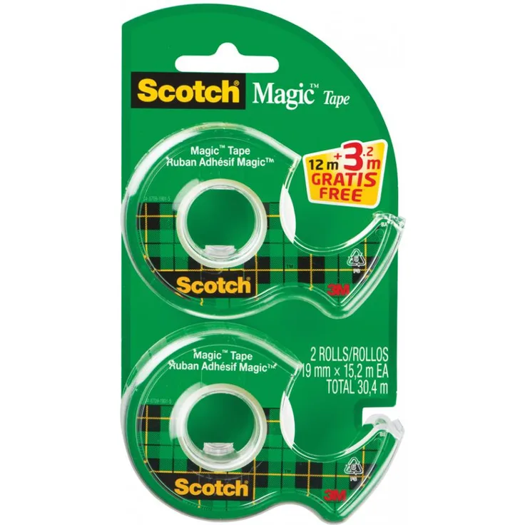 Scotch Handabroller Magic, transparent, bestückt 12 m