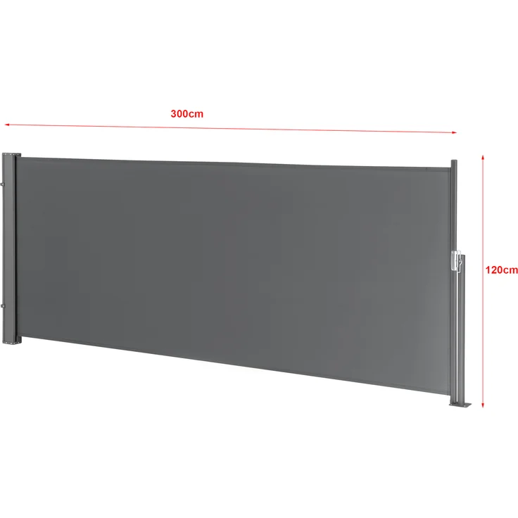 pro.tec Seitenmarkise Mulhacén 120x300 cm Grau pro.tec – Bild 2