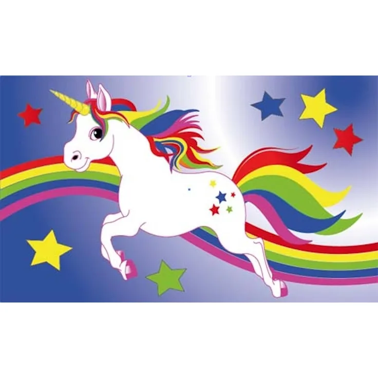 Flagge Einhorn Regenbogen 80 g/m² ca. 90 x 150 cm
