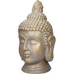 Buddha Kopf Statue 53cm bronze aus Polyresin