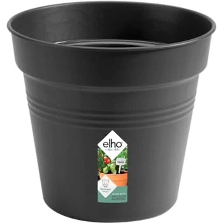 Elho Anzuchttopf Green Basics 11, Pflanzgefäß aus Kunststoff, schwarz, 0.6 l Fassungsvermögen, mit Löchern – Bild 1