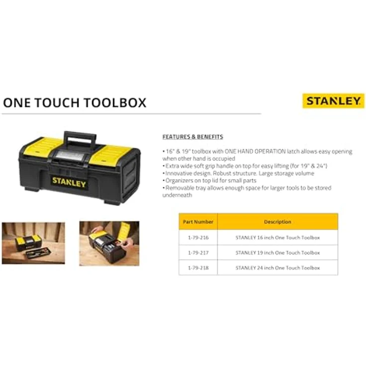 Stanley Werkzeugbox Basic 16'' mit Schnellverschluß und Organizer, 1-79-216 – Bild 5